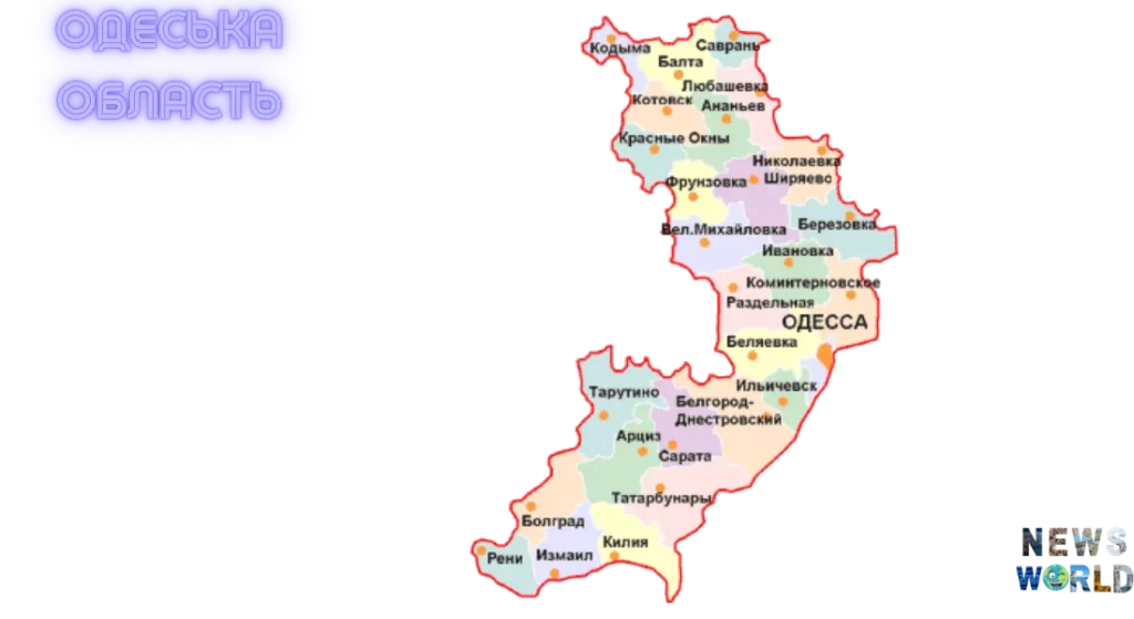Карта Одесської області