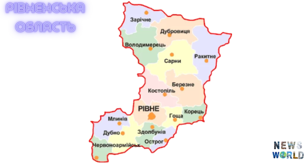 Карта Рівненської області