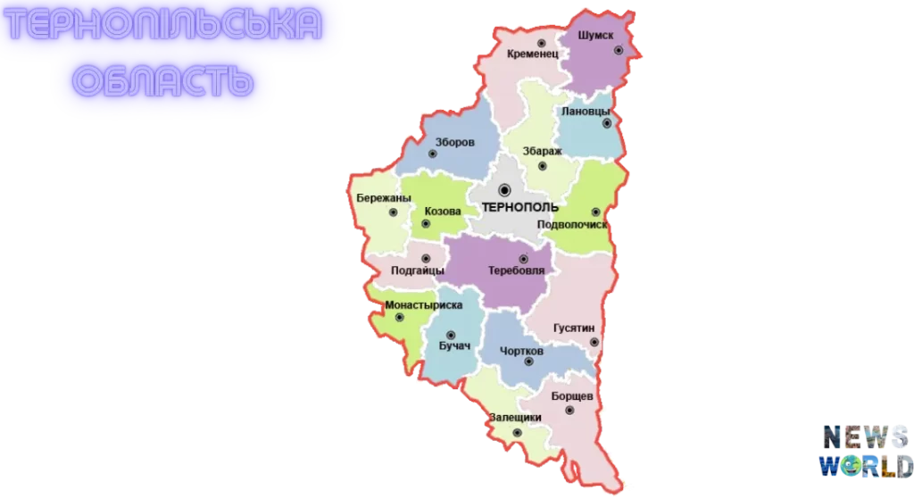 Карта Тернопільської області