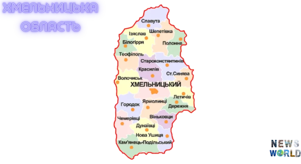 Карта Хмельницької області