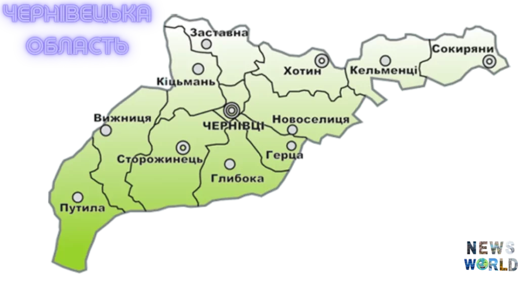 Карта Чернівецької області